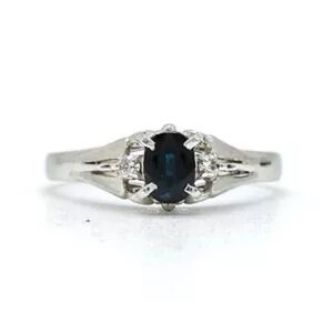 Sapphire Platinum Women’s Ring 6 5/8
